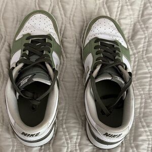 Nike SB Dunk Low Men's Olive and White Sneakers